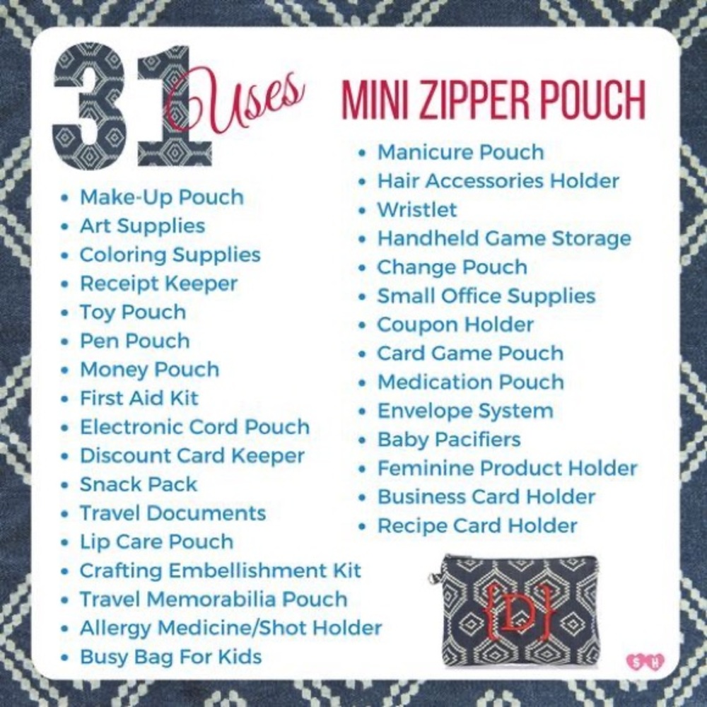 Thirty-one Mini Pink Ruffle Zipper Pouch - Picture 8 of 8